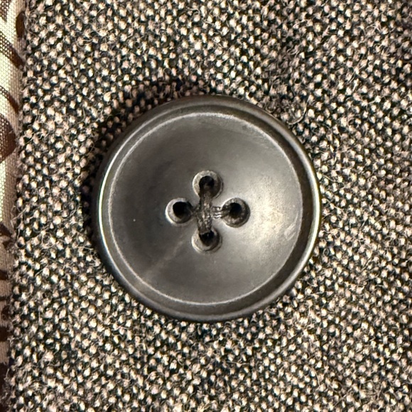 Cabi Shakespeare Tweed Overcoat Grayish/Brown Size 12 Wool Blend Knee Length - Picture 13 of 17